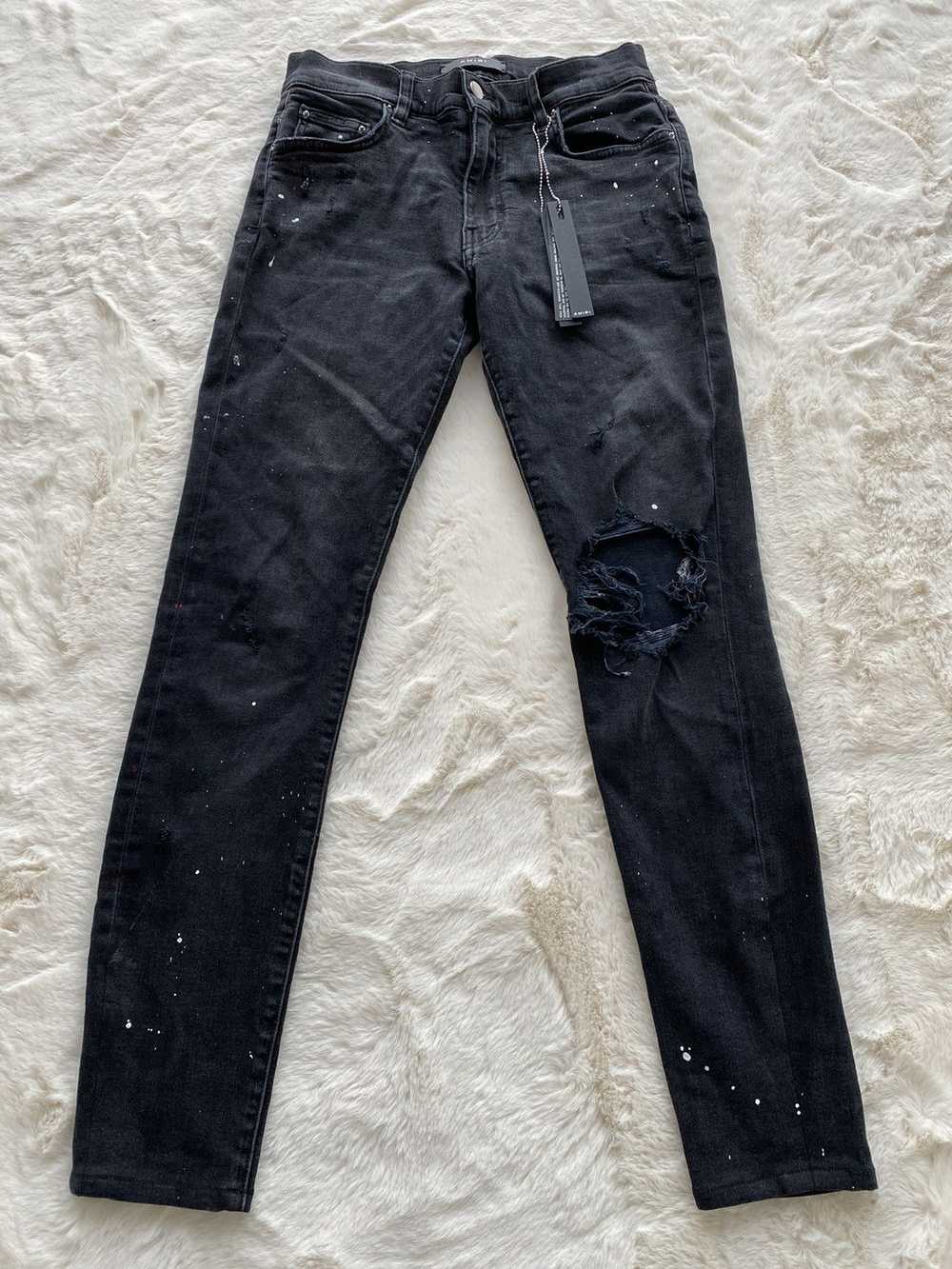 Amiri Amiri Aged Black Painter Jeans - image 1