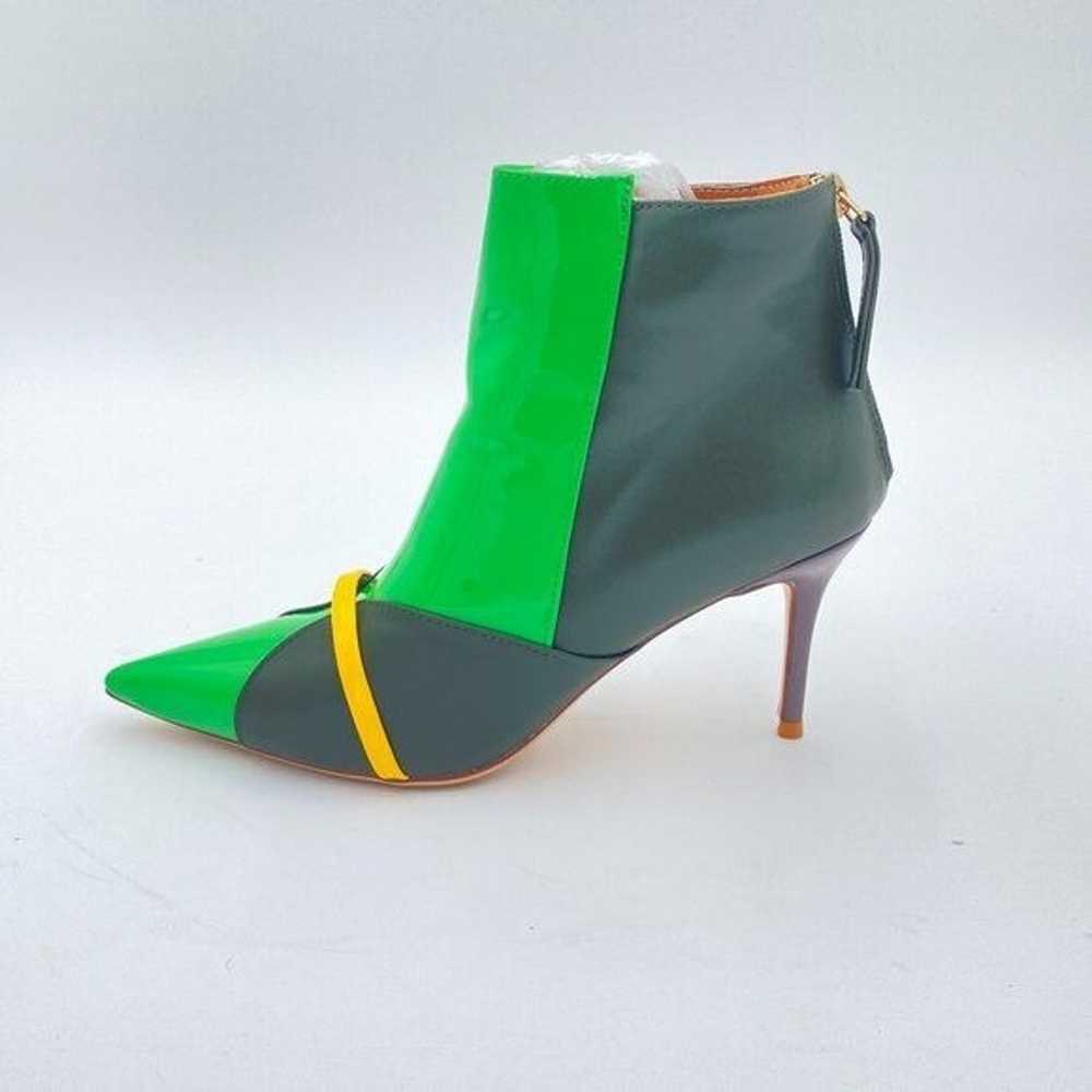 FSJ Yellow And Green Glossy High Heel Pointed Toe… - image 2