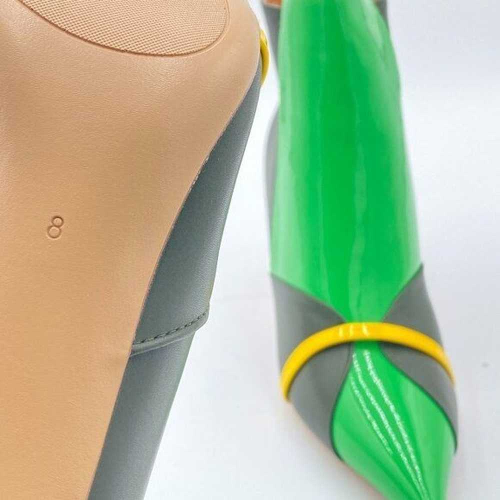 FSJ Yellow And Green Glossy High Heel Pointed Toe… - image 7