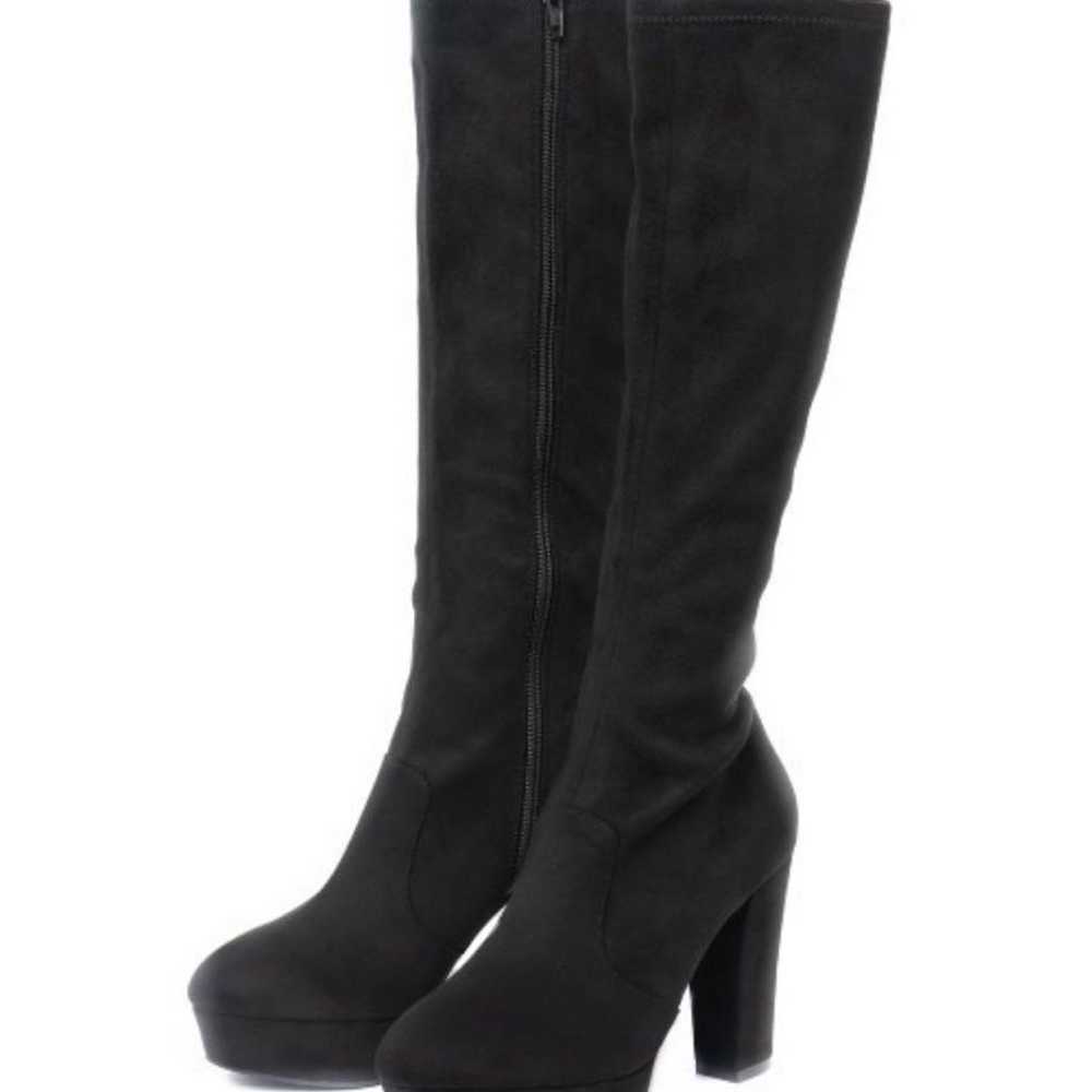 R&E Storm-Equipped Thick Heel Long Boots for Women - image 1