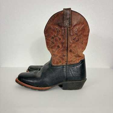 Dan Post Western Cowboy Boots Reddish-Brown & Blac