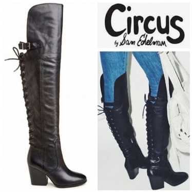 Circus Sam Edelman Tatum black leather over the k… - image 1