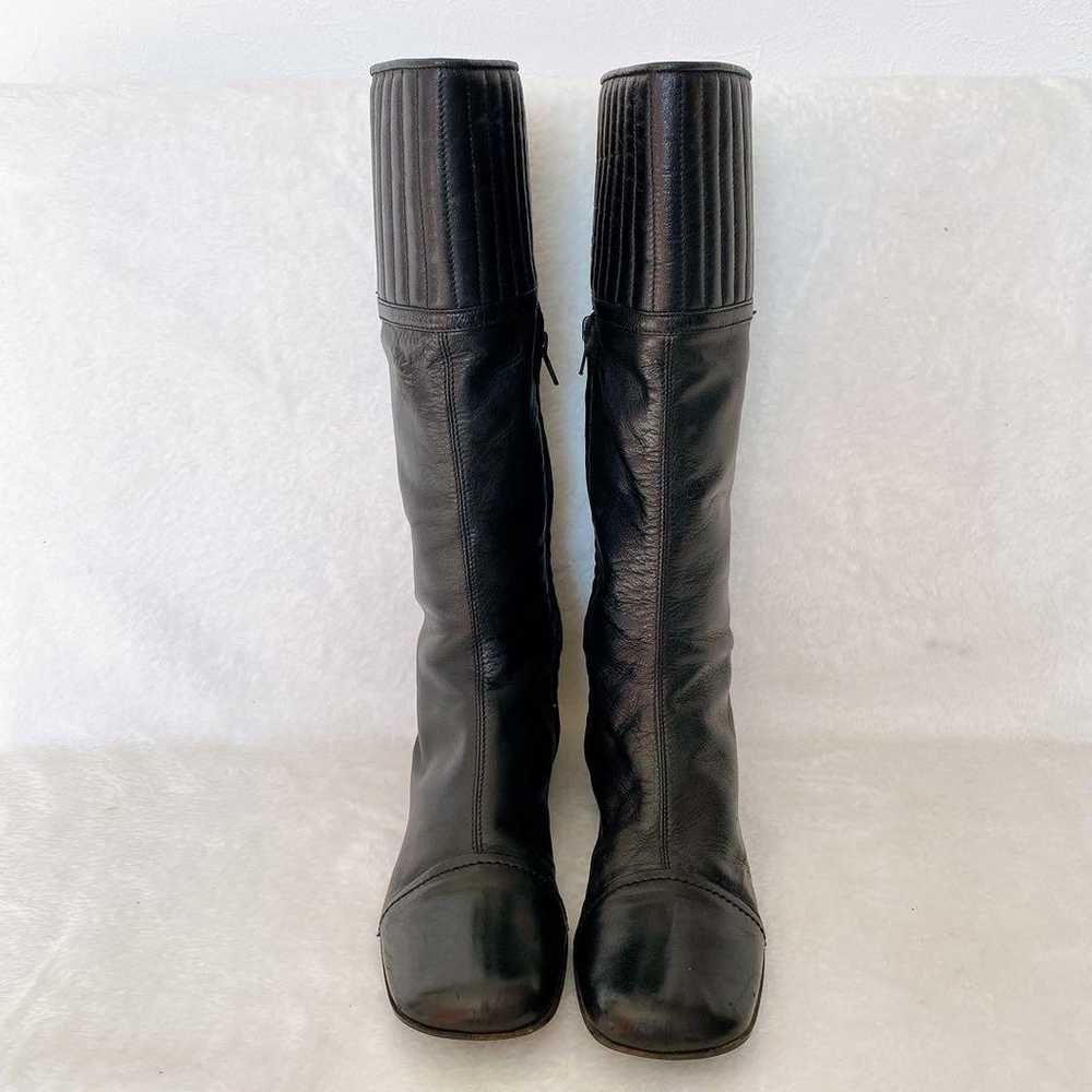 Max Mara ♡ Luxury Genuine Leather Long Boots Mid … - image 10