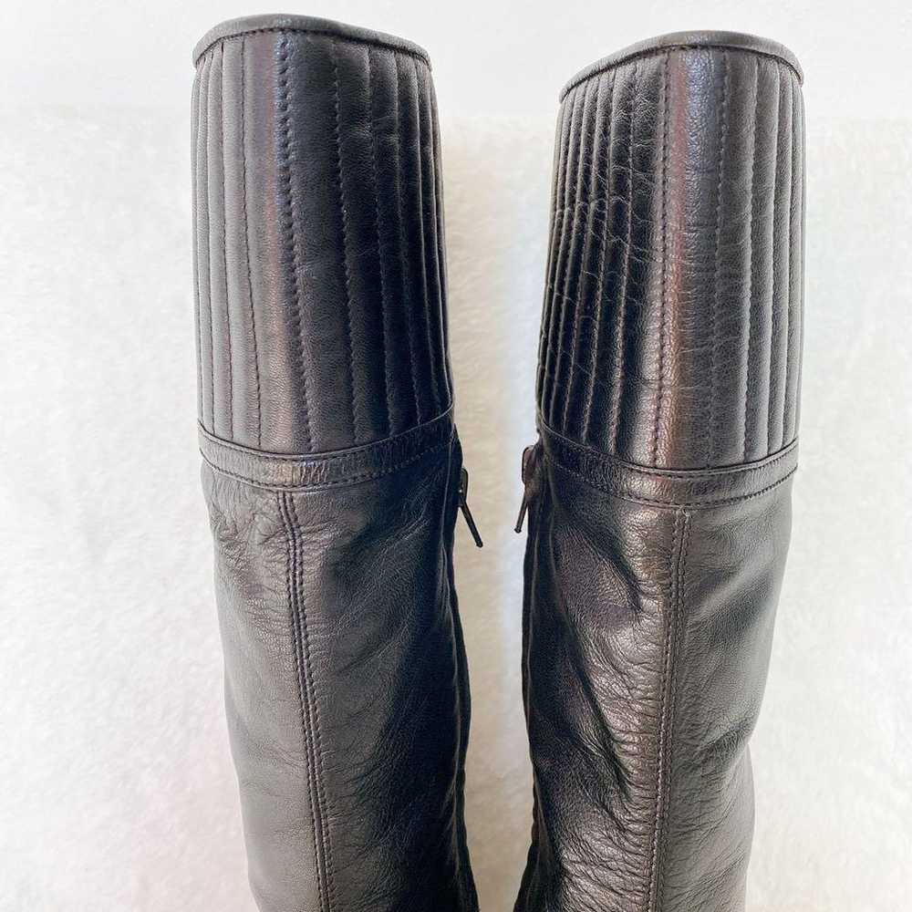 Max Mara ♡ Luxury Genuine Leather Long Boots Mid … - image 12