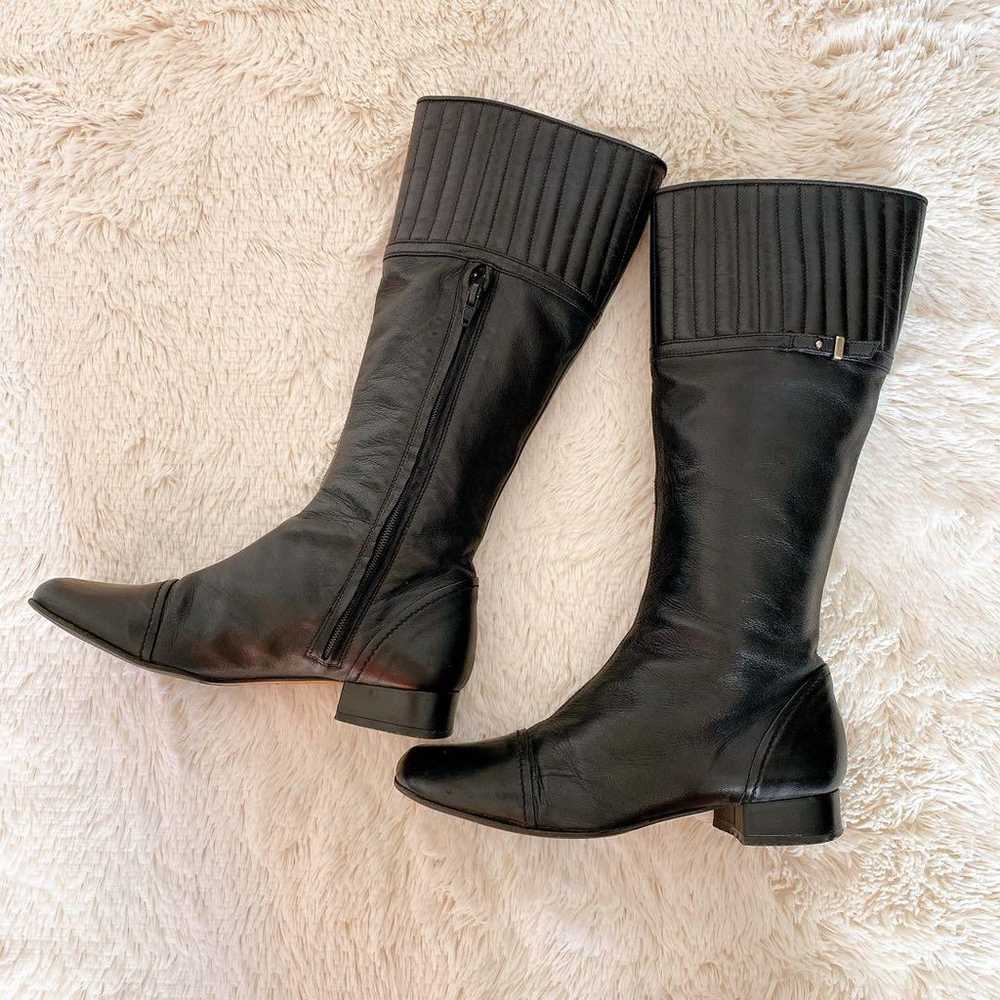 Max Mara ♡ Luxury Genuine Leather Long Boots Mid … - image 1