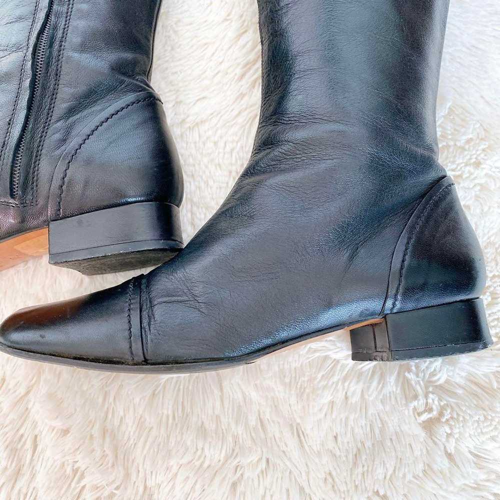 Max Mara ♡ Luxury Genuine Leather Long Boots Mid … - image 3