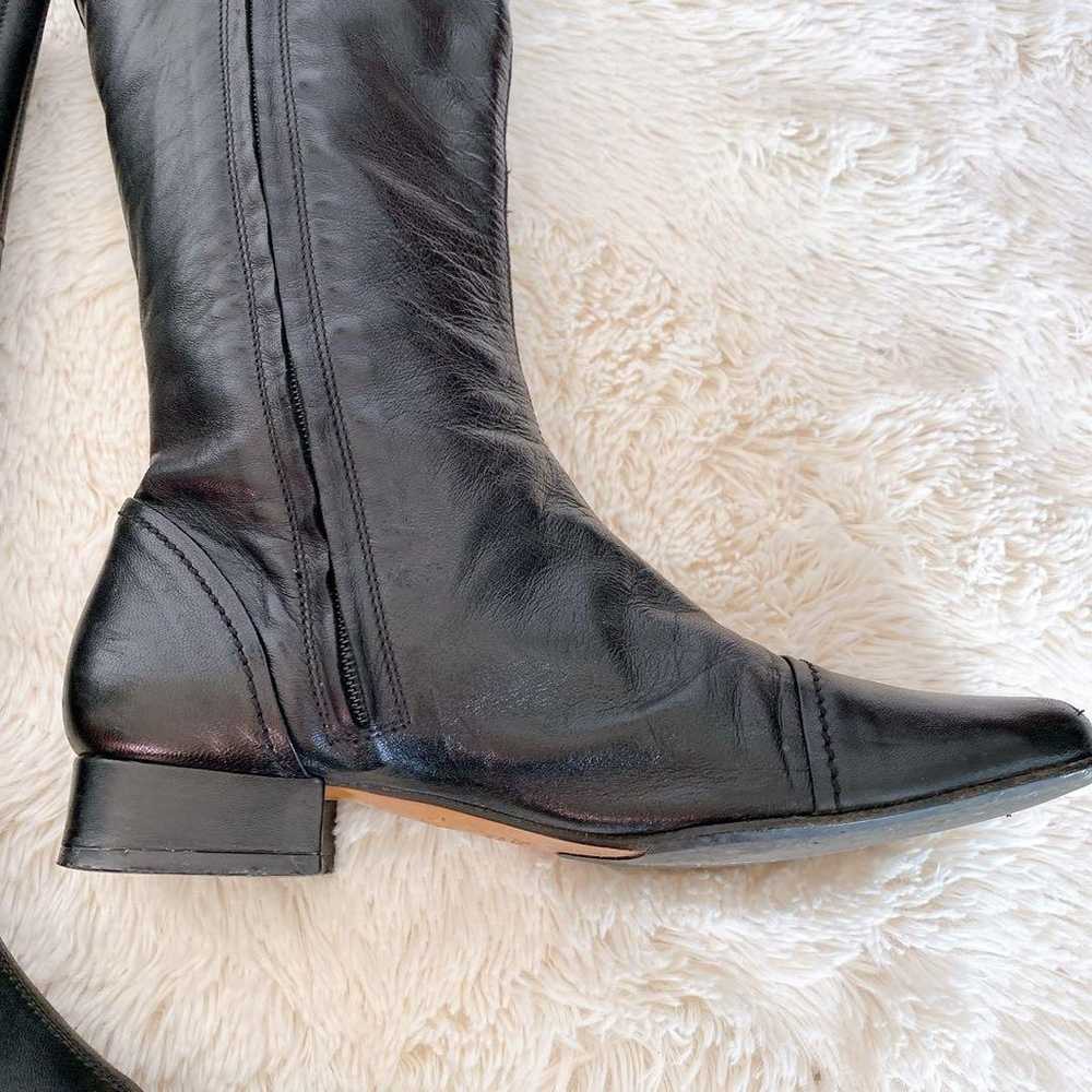 Max Mara ♡ Luxury Genuine Leather Long Boots Mid … - image 6