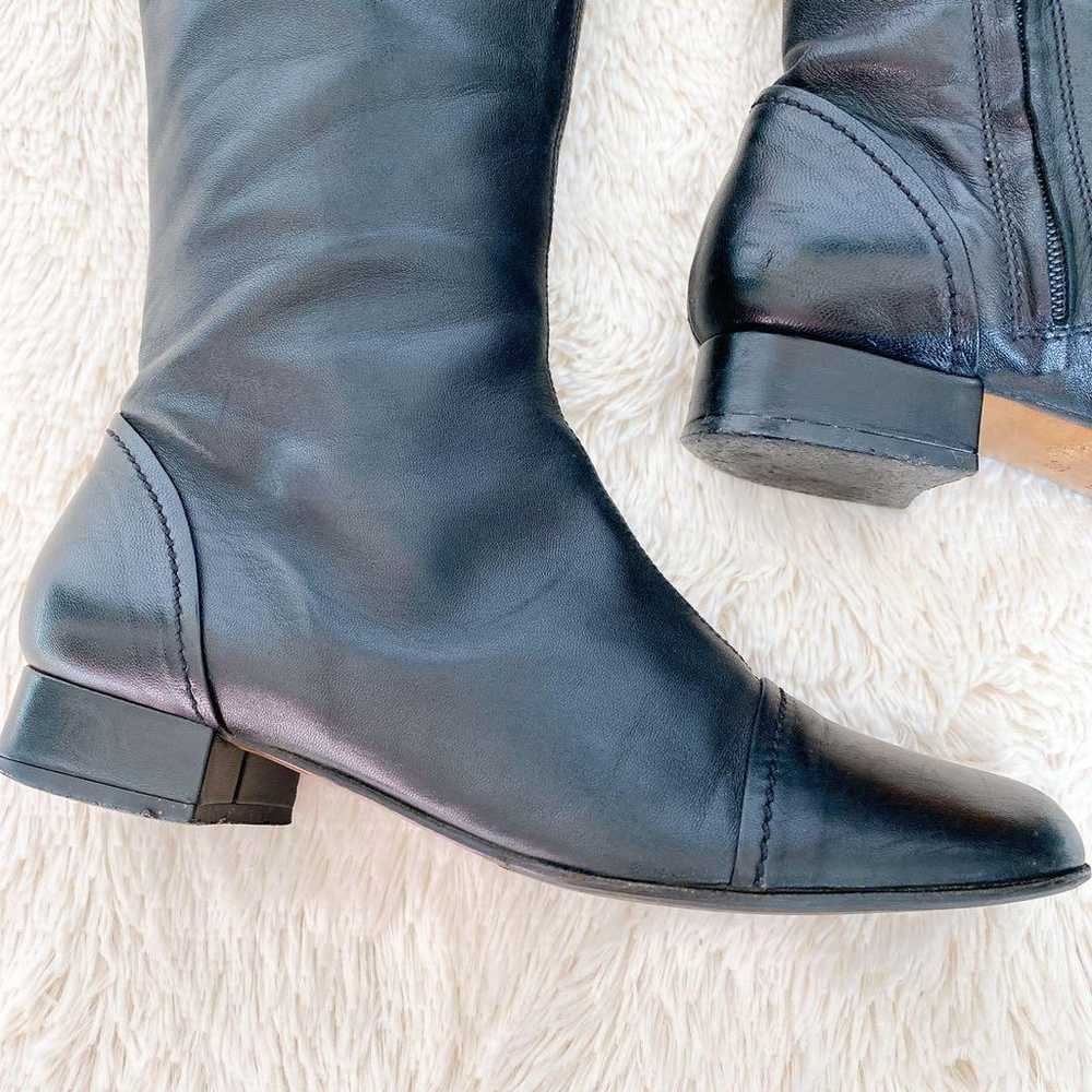 Max Mara ♡ Luxury Genuine Leather Long Boots Mid … - image 8