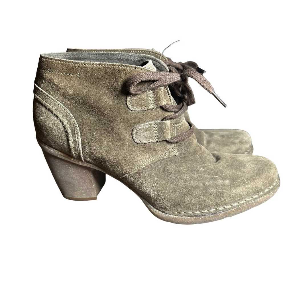 Clarks Artisan Carleta Lyon Taupe chunky heel lac… - image 2