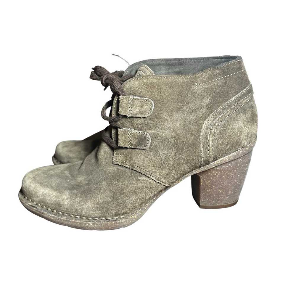 Clarks Artisan Carleta Lyon Taupe chunky heel lac… - image 6