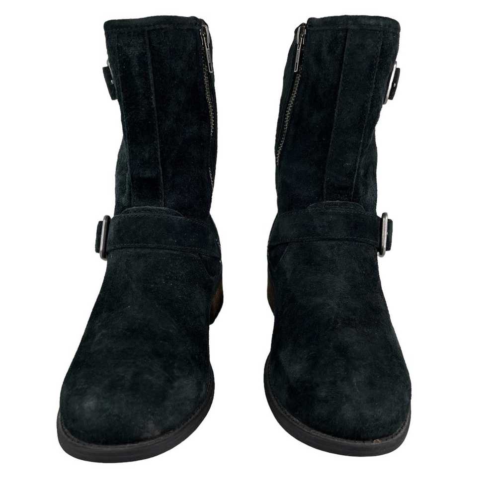 UGG Chaney Boots 6 Black Suede Buckle Moto 1006042 - image 2