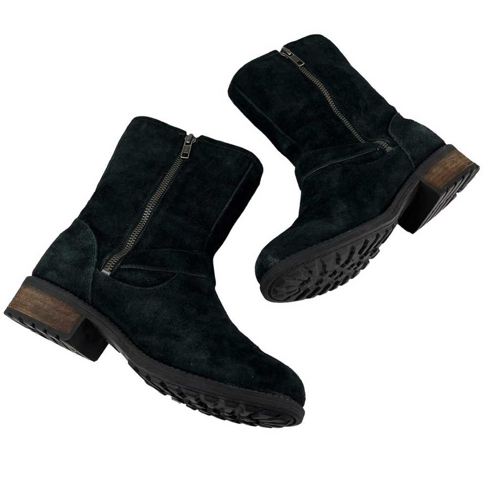 UGG Chaney Boots 6 Black Suede Buckle Moto 1006042 - image 5