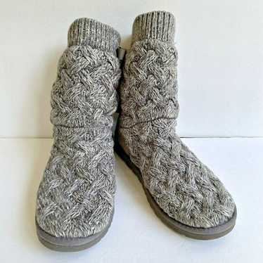 UGG Women's ISLA Sweater Boots Heathered Charcoal 