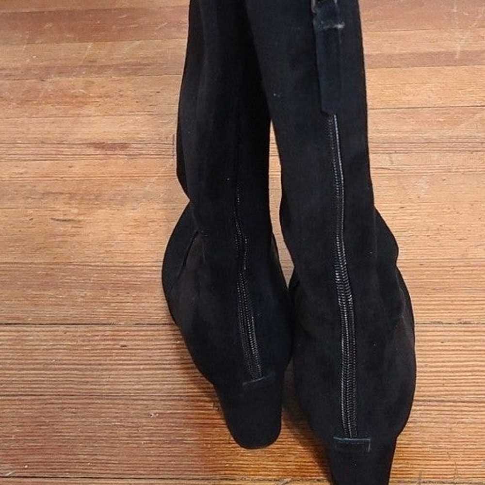 Over the Knee Black Faux Suede Boots - image 6