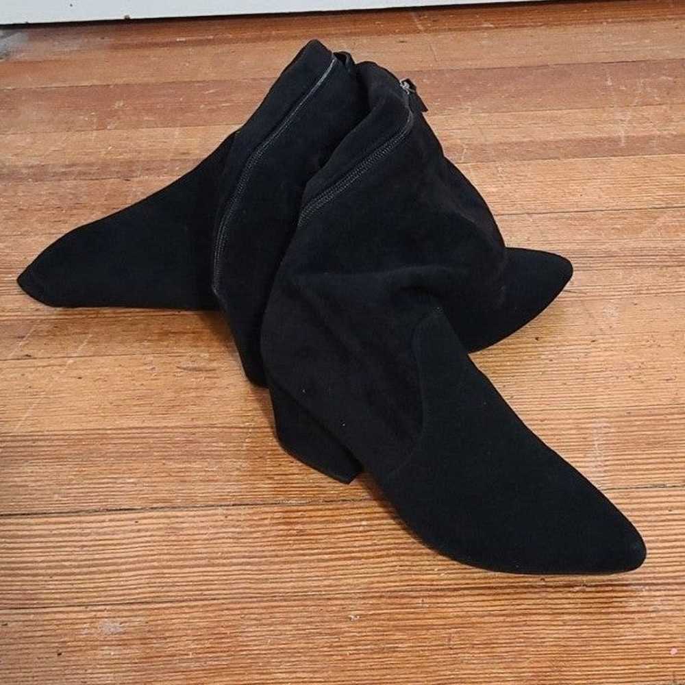 Over the Knee Black Faux Suede Boots - image 7