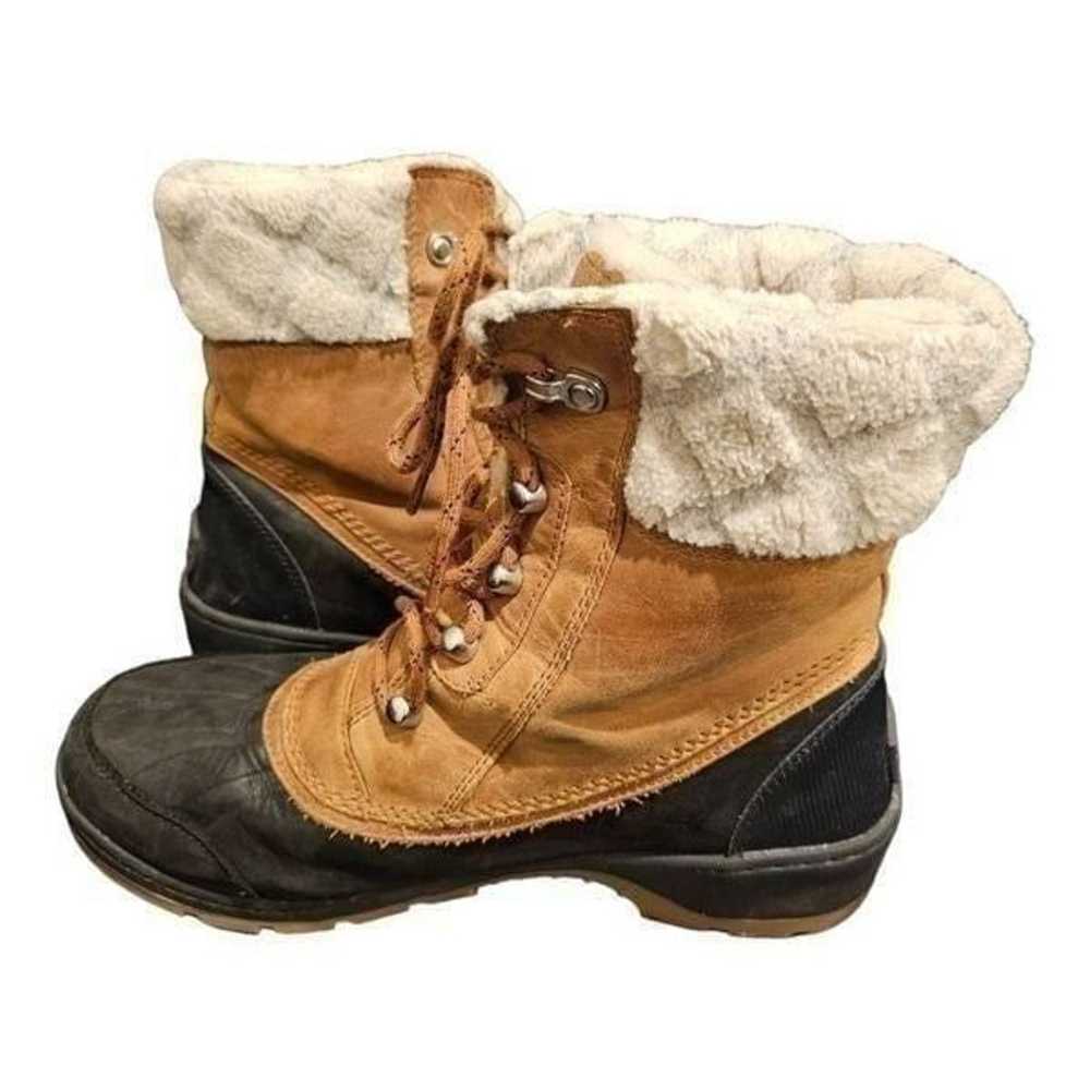 SOREL Whistler Lace Up Camel Black Waterproof Win… - image 3