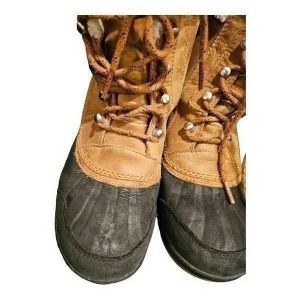 SOREL Whistler Lace Up Camel Black Waterproof Win… - image 6