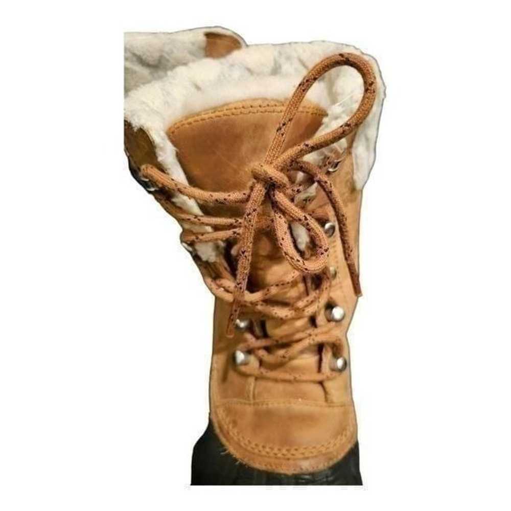 SOREL Whistler Lace Up Camel Black Waterproof Win… - image 8