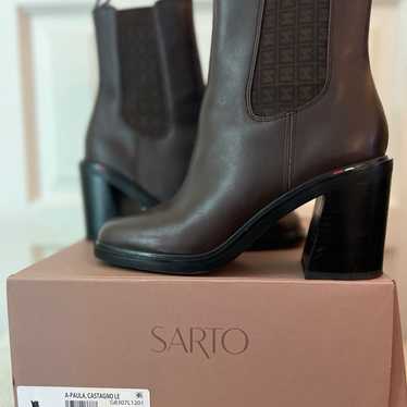 franco sarto brown ankle boots size 7.5