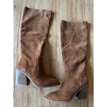 Steve Madden Yancy Brown Knee High Boots Size 6.5 - image 1