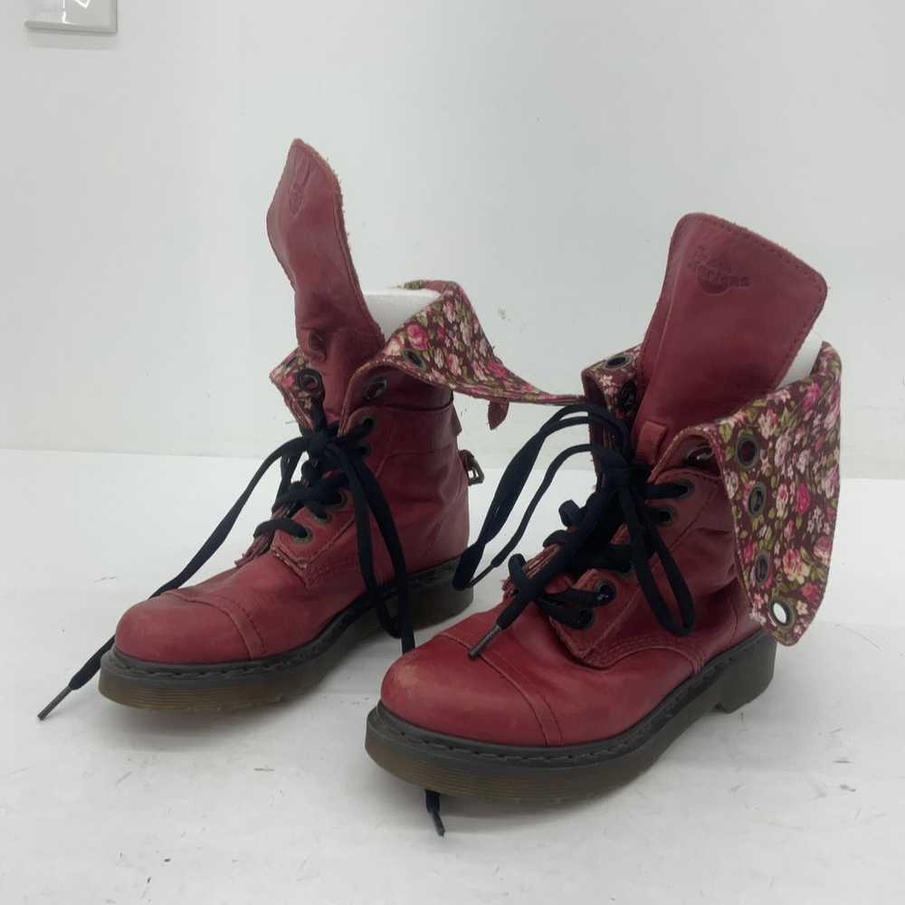 Dr. Martens Women's Tall Triumph Red Combat Boots… - image 2