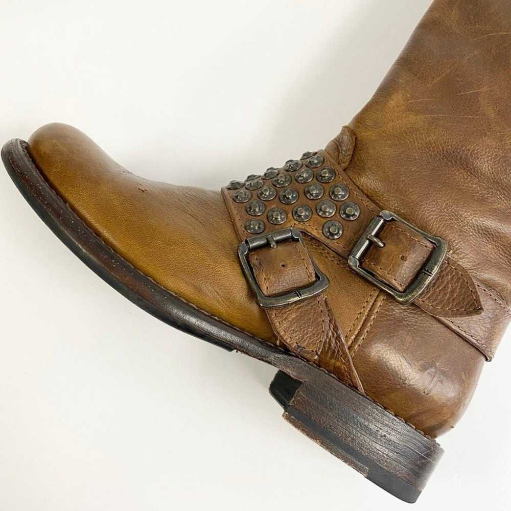 Frye Jenna Studded Boot Tall Knee High Leather Mo… - image 3