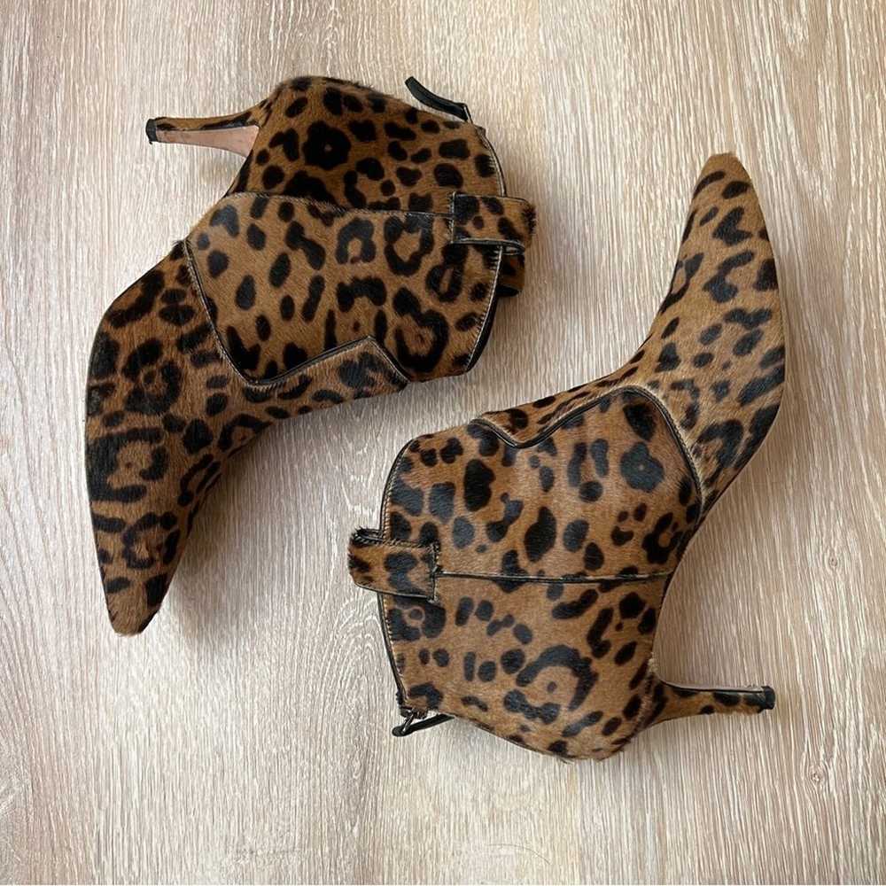 Veronica Beard Lexi Leopard Calf Hair Pointed Toe… - image 2