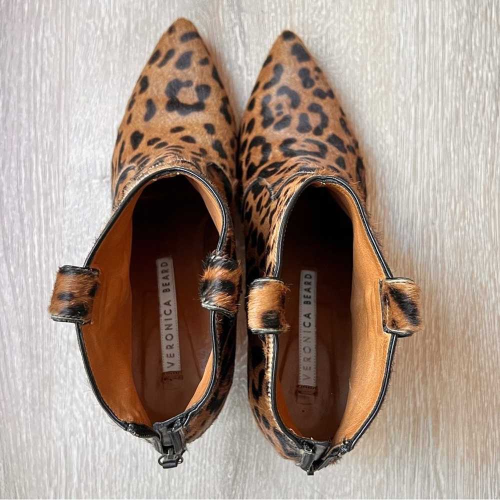 Veronica Beard Lexi Leopard Calf Hair Pointed Toe… - image 6