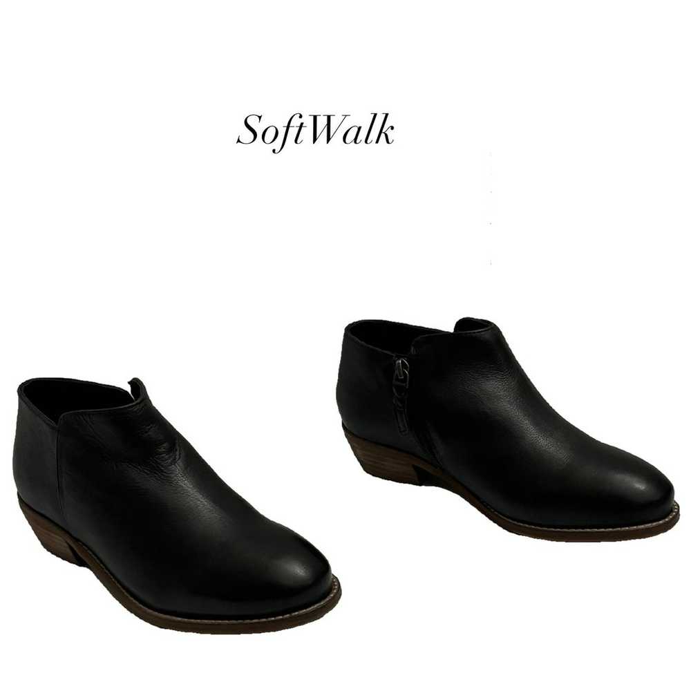 Softwalk Rocklin Black Side Zipper Ankle Chelsea … - image 1