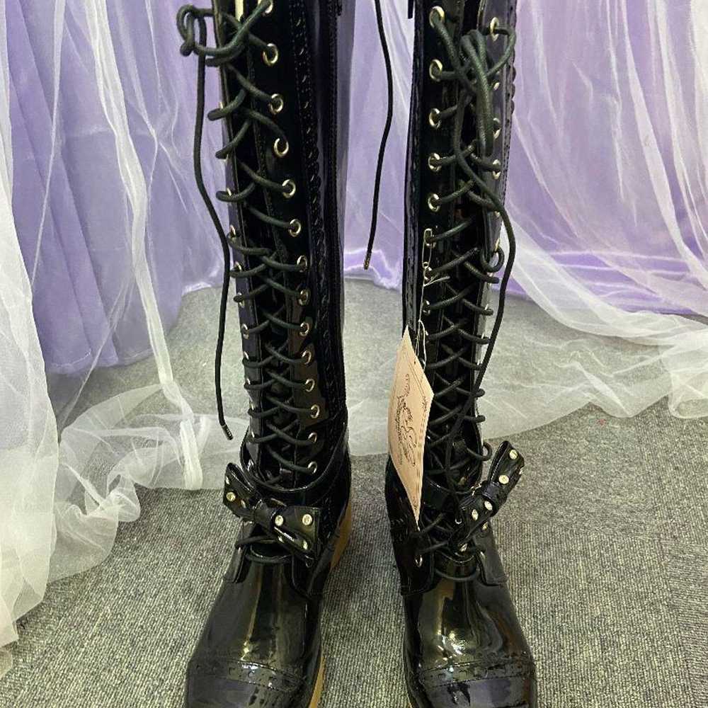 Metamorphose Enamel Long Boots Black - image 1