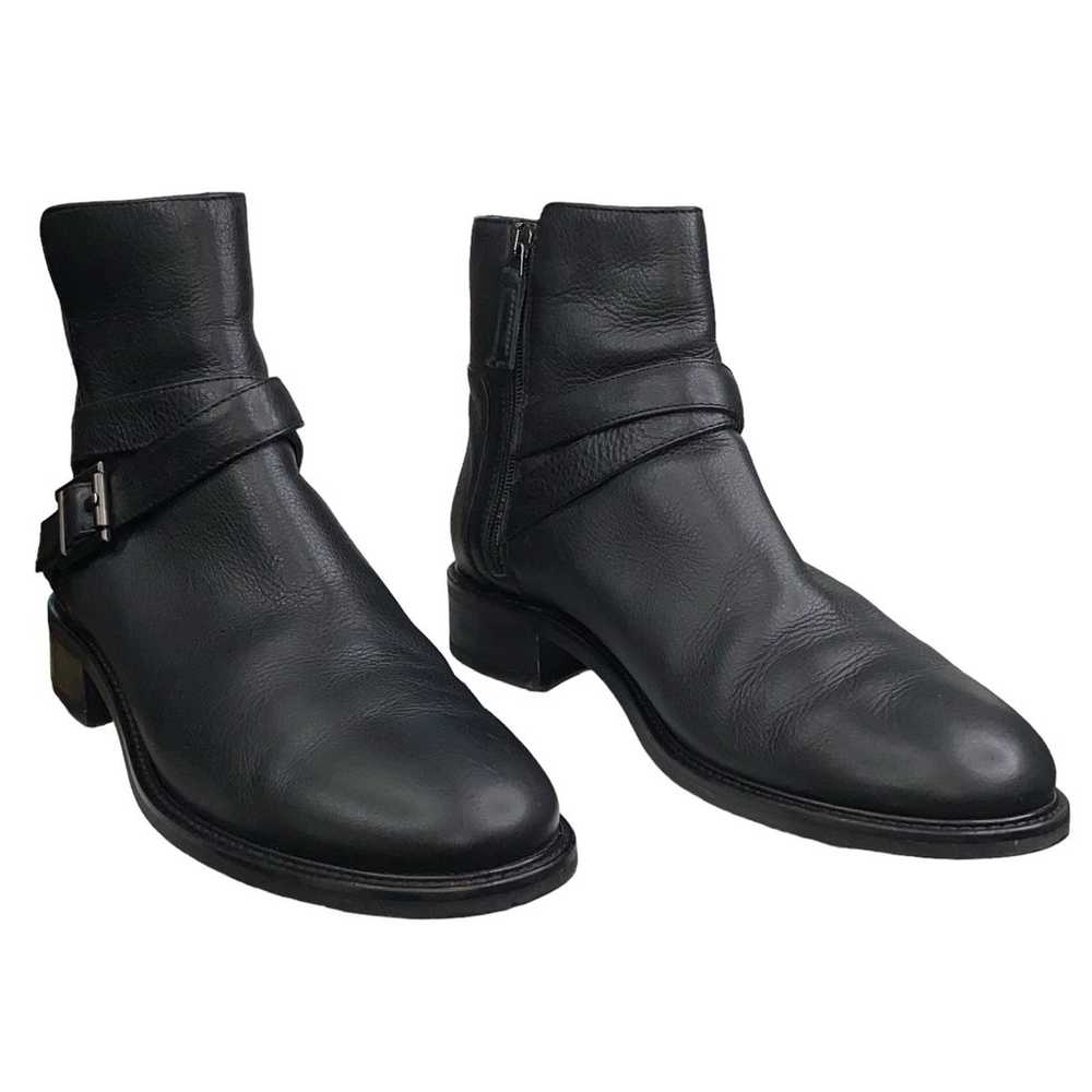 Aquatalia Women's Bree Black Leather Moto Ankle B… - image 5