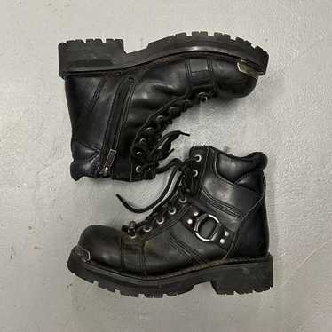 Vintage Harley Davidson Women’s Leather Biker Boo… - image 1