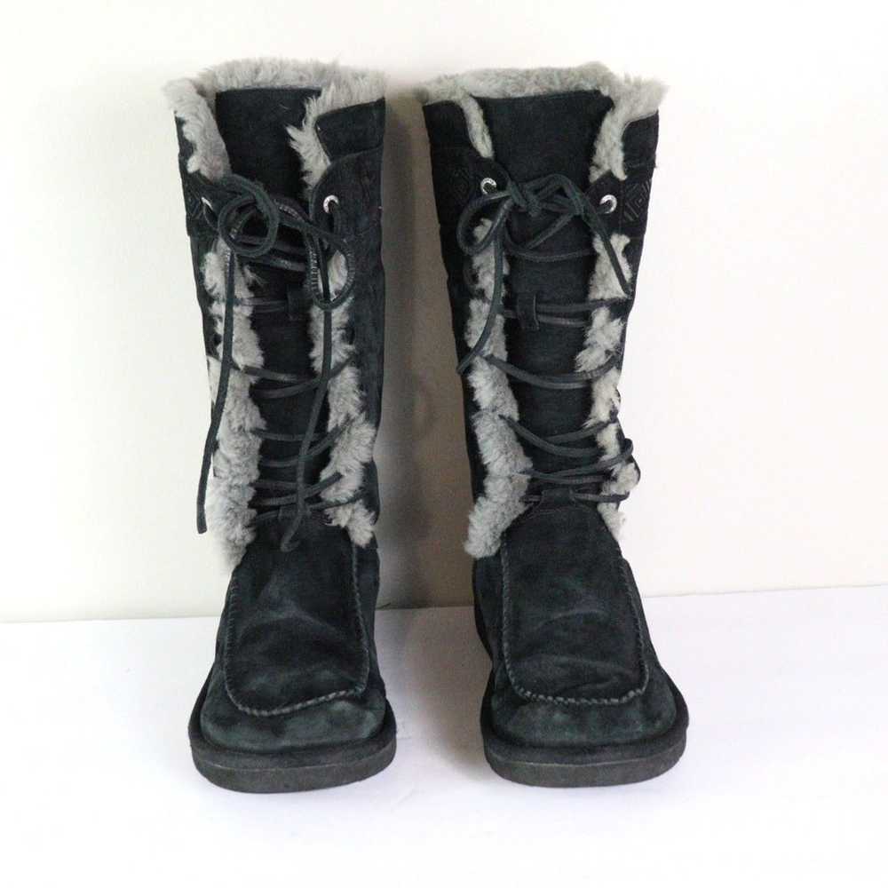 VGC UGG Tularosa Black Leather Sheepskin Winter B… - image 3