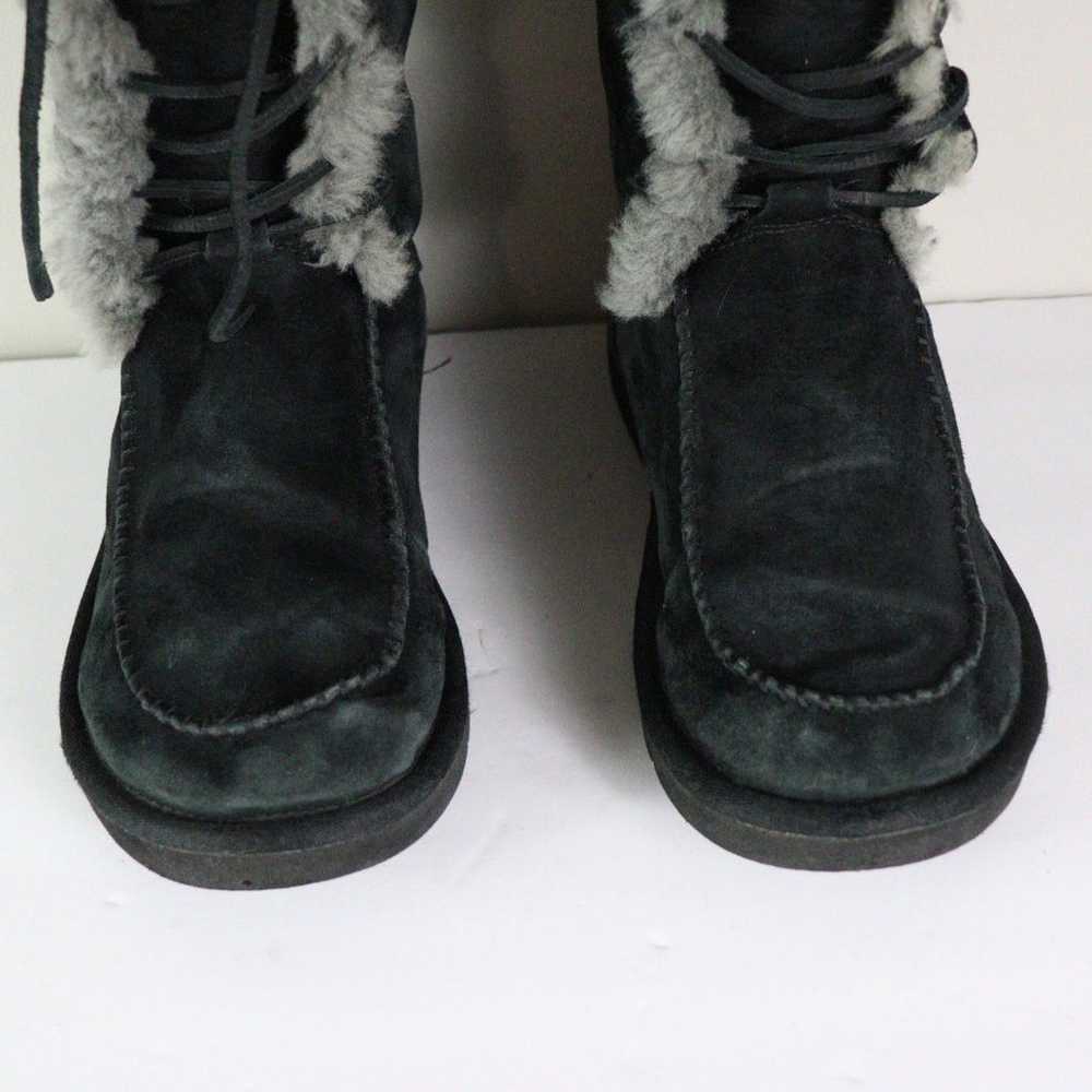 VGC UGG Tularosa Black Leather Sheepskin Winter B… - image 4