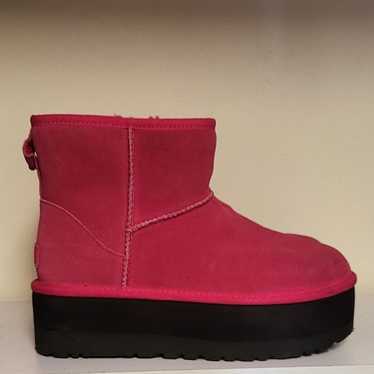 UGGS CLASSIC MINI PLATFORM RADISH SHERLING WOMENS - image 1