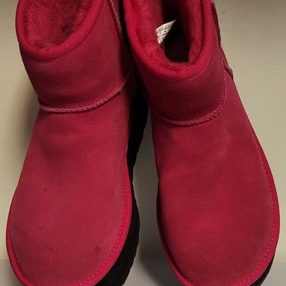 UGGS CLASSIC MINI PLATFORM RADISH SHERLING WOMENS - image 6