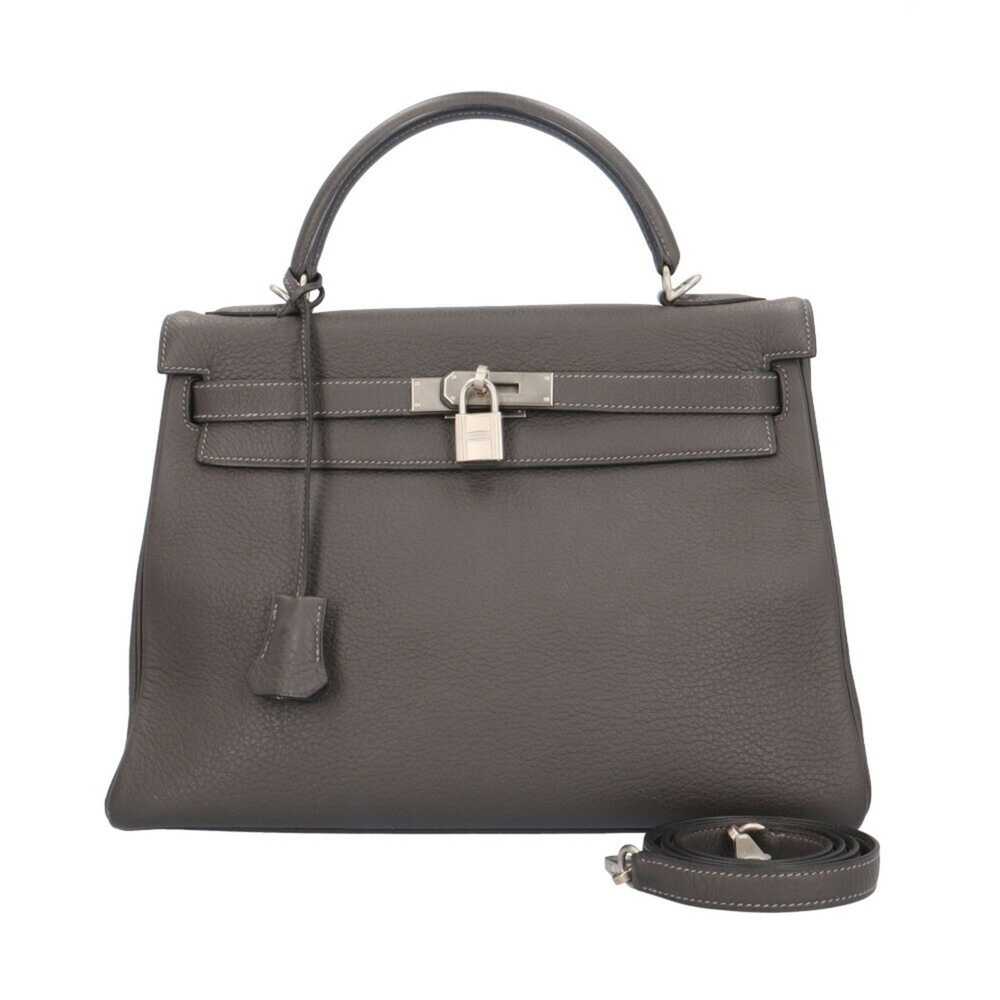 Hermes Hermes Kelly 32 Handbag Leather Grey Women… - image 1