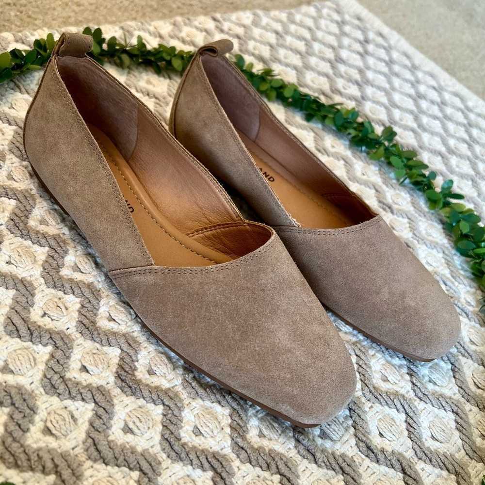 NWOT Lucky Brand Beige Suede Leather Classic Ball… - image 1