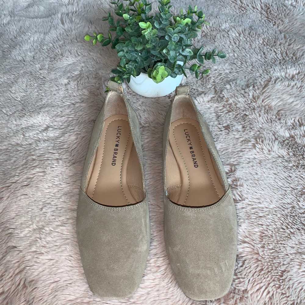 NWOT Lucky Brand Beige Suede Leather Classic Ball… - image 5