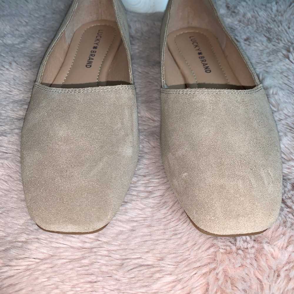 NWOT Lucky Brand Beige Suede Leather Classic Ball… - image 7