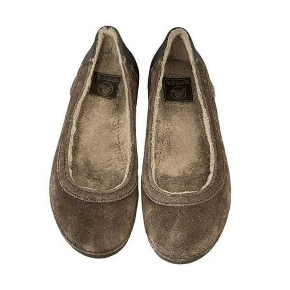 Crocs Berryessa Women's Shoes Size 7 Brown Suede … - image 4