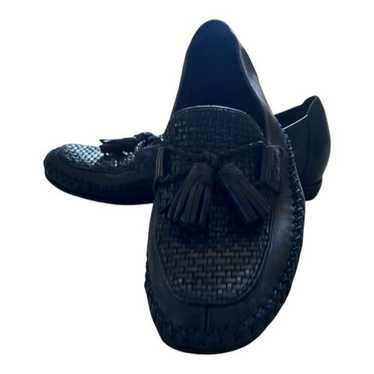 Cole Haan Country Dark Navy Leather Woven Loafers… - image 1