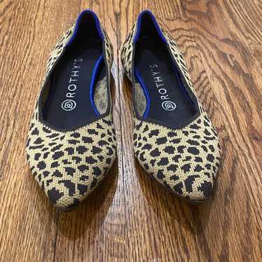 Rothys The Point Flats Leopard Print: Discontinued