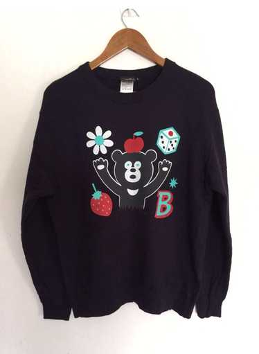 Beams Plus Beams Sweatshirt Bear Logo Blue Black