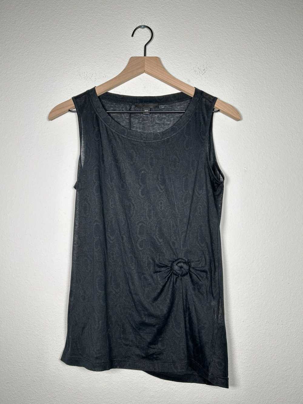 Helmut Lang SS2005 Knotted Print Sleeveless Tee - image 1