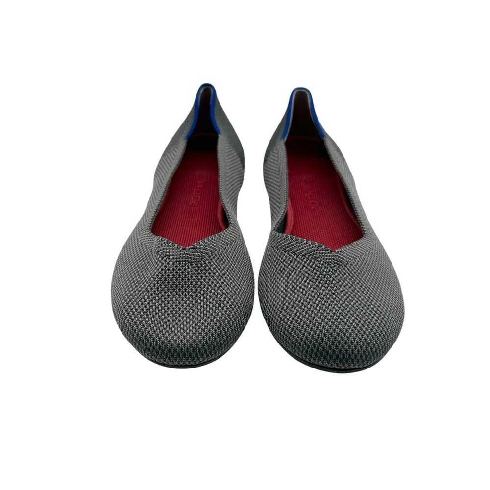 Rothy’s the Flat Pebble Grey and Red Women’s Size… - image 4