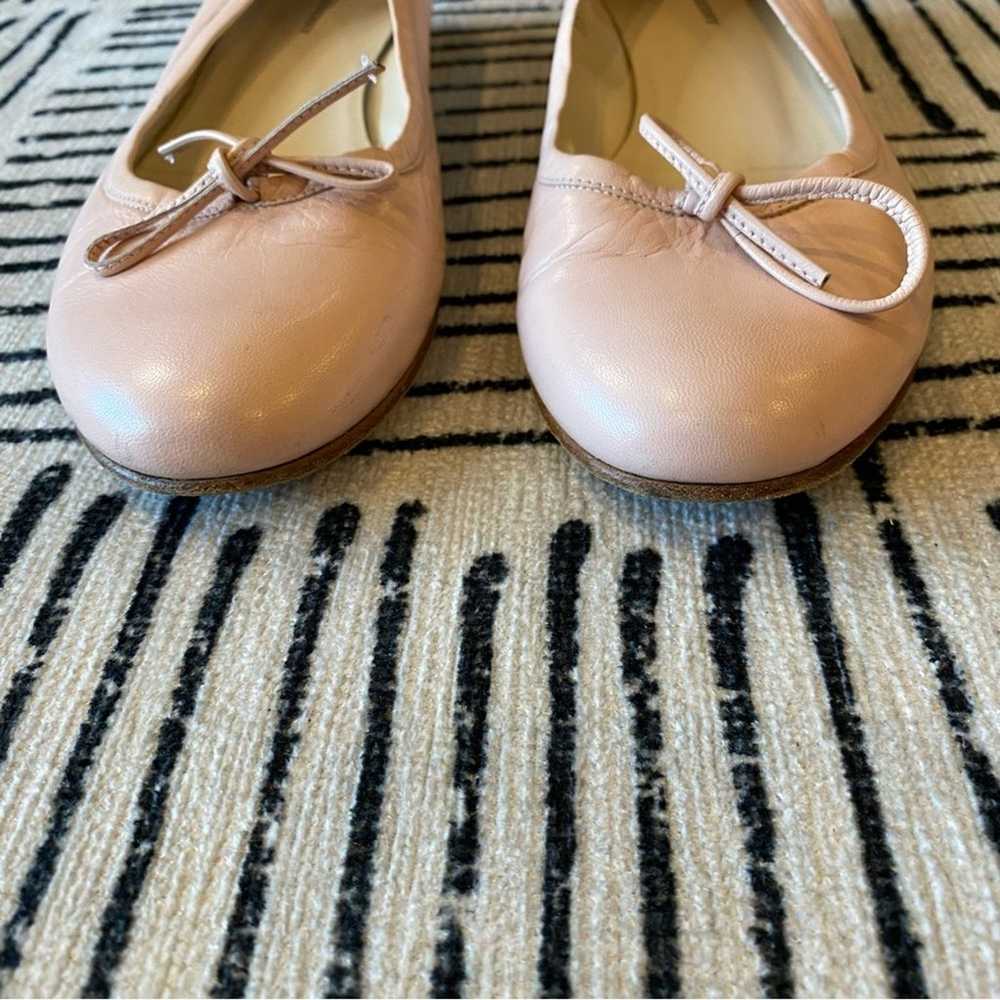 BURBERRY Dusty Pink Leather Flat Ballerinas Size … - image 3