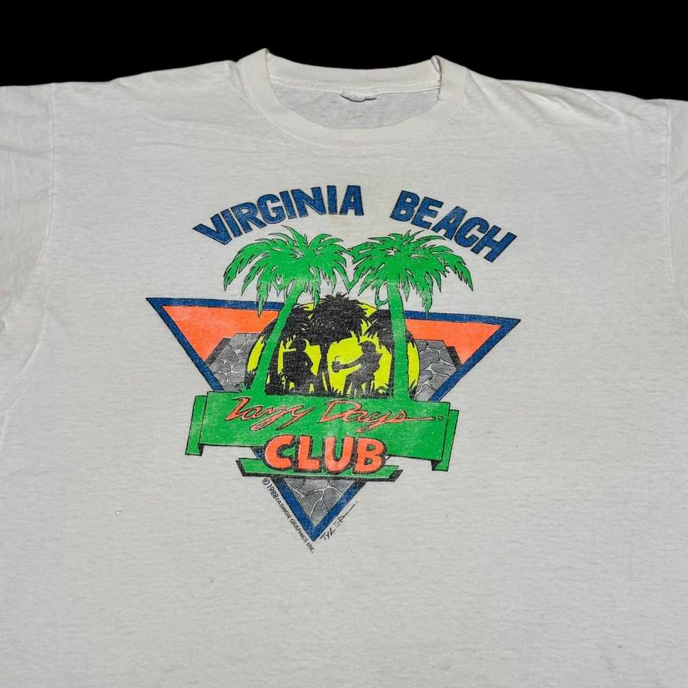 Tee Shirt × Vintage Vintage 1988 Virginia Beach L… - image 2