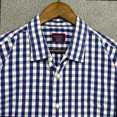 Untuckit Mens Button Down XXL Blue White good Check NWOT