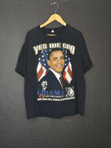 Vintage Y2K 2008 Barack Obama All good Over Print New President Black History AOP XL